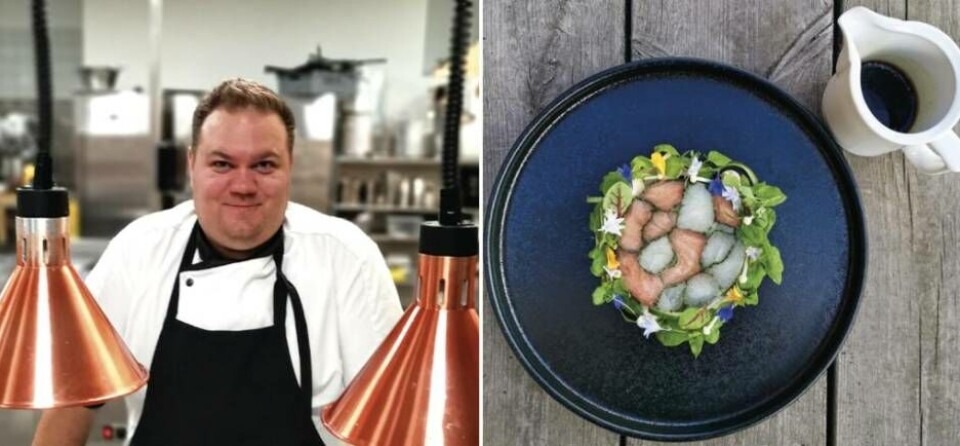 Ger eko. Köksmästaren Andreas Wendelin med sin fiskrätt som tog honom till finalen i tävlingen Årets ekokock. I höst finns han dessutom med i den nya säsongen av Hela Sverige bakar. Foto: Privat Ger eko. Köksmästaren Andreas Wendelin med sin fiskrätt som tog honom till finalen i tävlingen Årets ekokock. I höst finns han dessutom med i den nya säsongen av Hela Sverige bakar. Foto: Privat