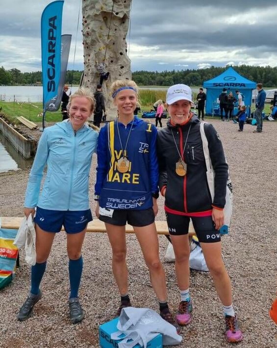 Seger på hemmaplan i Ängsö Trail Run i mitten av september. Tävlingen ingår i den svenska trailtouren där Brangefält ligger totaltvåa. Foto: Privat Seger på hemmaplan i Ängsö Trail Run i mitten av september. Tävlingen ingår i den svenska trailtouren där Brangefält ligger totaltvåa. Foto: Privat