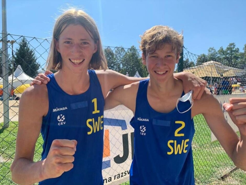 Ystads Jacob Hölting Nilsson och Västerås Erik Ask blev nia i U18-EM i Slovenien förra hösten. Foto: Västerås Tidning Ystads Jacob Hölting Nilsson och Västerås Erik Ask blev nia i U18-EM i Slovenien förra hösten. Foto: Västerås Tidning
