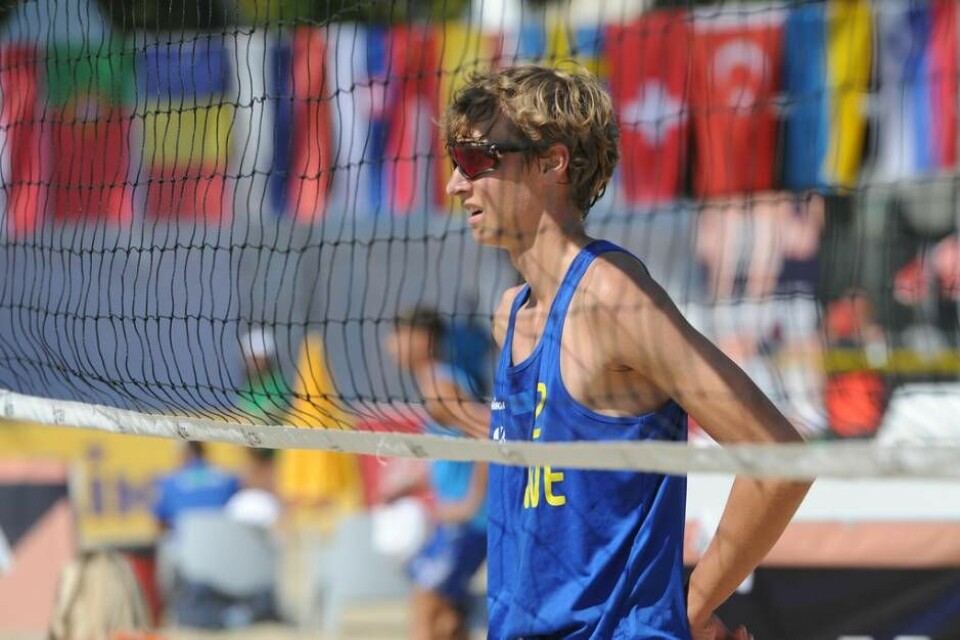 Erik Ask från Västerås VK representerar Sverige i U18-EM som avgörs i Grekland i början av september. Foto: Europeiska Volleybollförbundet, CEV