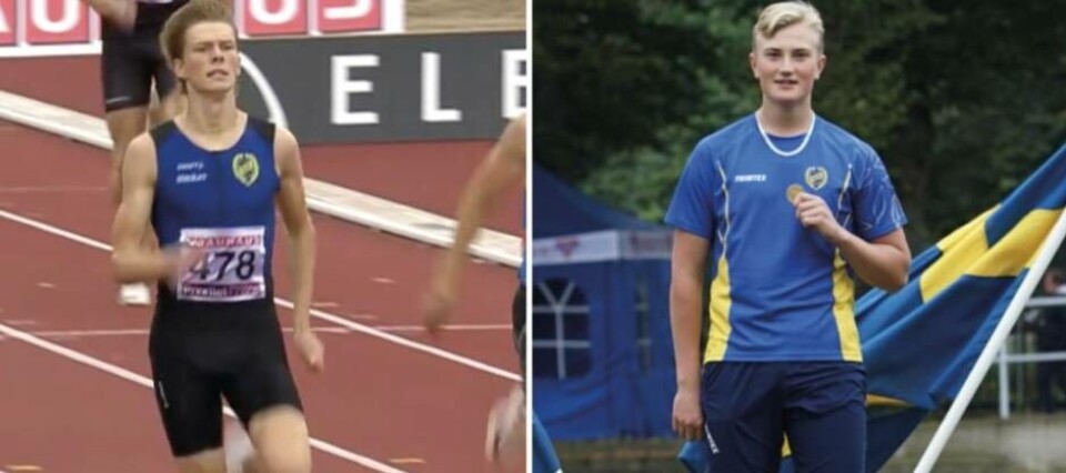 400-meterslöparen Mattias Waernulf och släggkastaren Alfons Haals tävlar för Sverige i Finnkampen i helgen i Helsingfors. Foto: SVT Play och Västerås Friidrott 400-meterslöparen Mattias Waernulf och släggkastaren Alfons Haals tävlar för Sverige i Finnkampen i helgen i Helsingfors. Foto: SVT Play och Västerås Friidrott