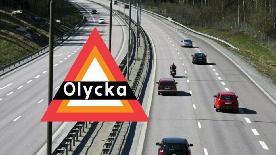 Flera fordon i olycka på E18