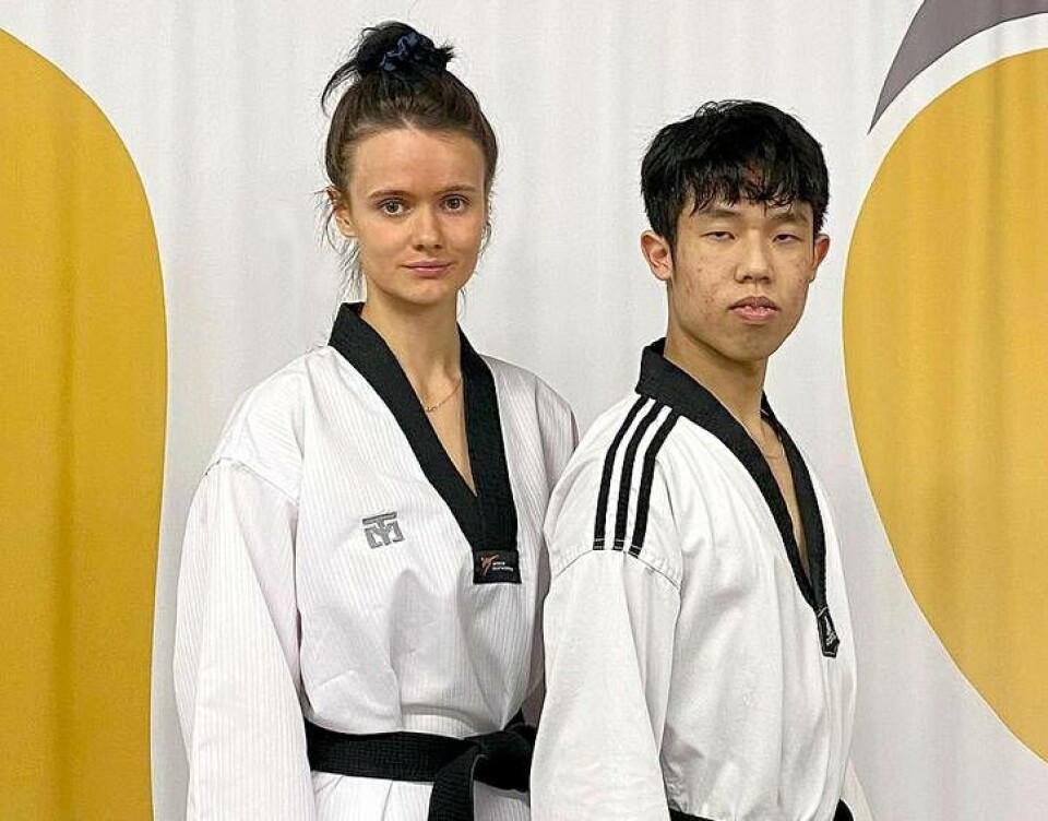 Till Portugal. EM-resenärerna Alicia Brännback och Daniel Chan från KSA Västerås. Foto: KSA Västerås