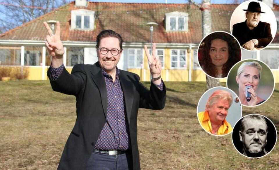 Stolt arrangör. Västerås Officersmäss starke man Björn Carlsson är tillfreds inför sommaren: ”Jag är stolt över alla bokningar, och har väl nåt äss kvar”, säger han. Han vill även slå ett slag för bredden och alla lokala akter som kommer ut till Hässlö under sommaren då Carlsson på Kajen-konceptet lever vidare på mässen. Foto: Jonas Bergkvist