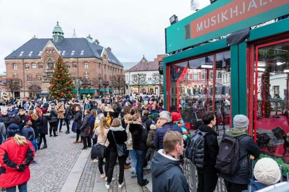 Musikhjälpen när de var i Lund förra året. I år blir det Stora torget i Västerås! Foto: Foto: Mattias Ahlm/Sveriges Radio