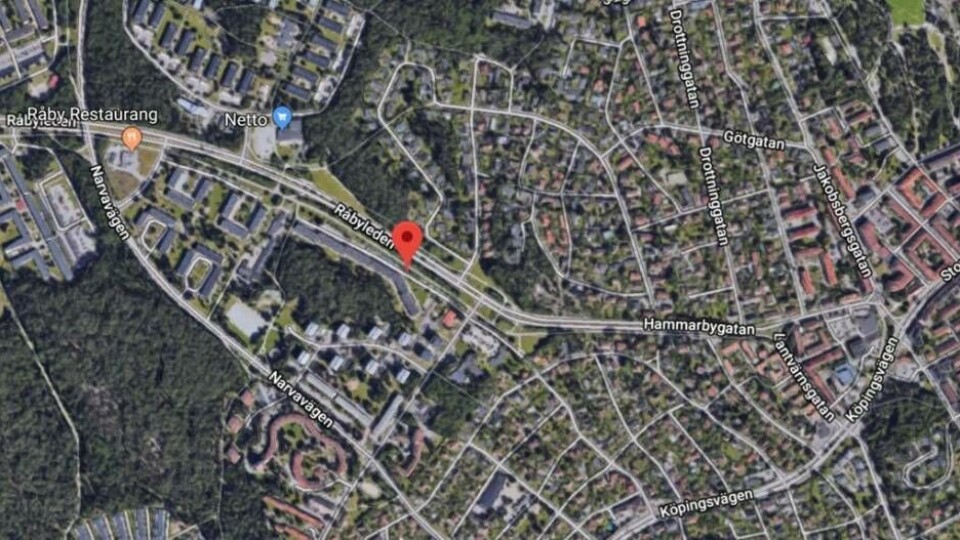 Här inträffade rånet mot flickorna. Foto: Google
