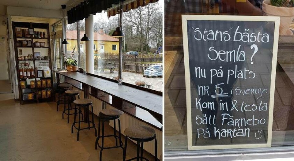 Bra på semlor. Fiket i Färnebo hoppas på en pallplats i tävlingen Stans bästa semla. Foto: Privat