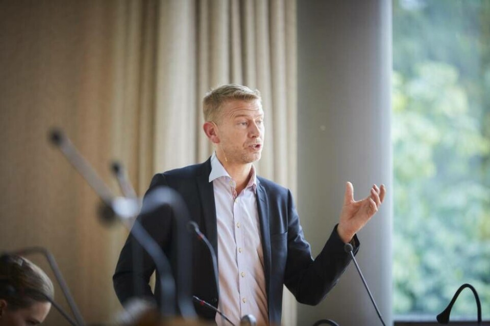 INFORMATION. Västerås politiker fick information direkt från Northvolts vd Peter Carlsson. Foto: Pia Nordlander