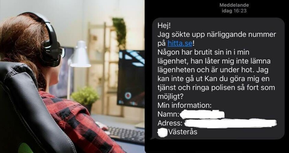 Dataspelande kvinna anmäldes vara kidnappad