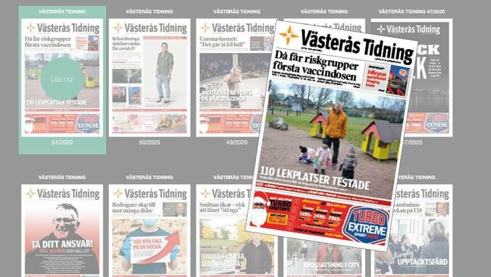 Läs helgens Västerås Tidning som e-tidning