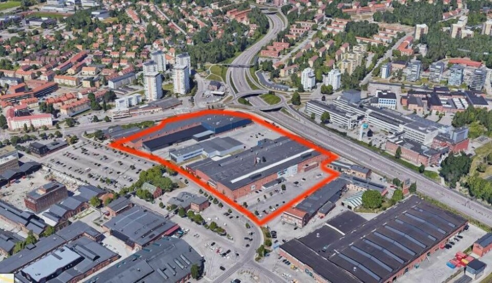 Nytt bostadsområde. Här i det nordvästra hörnet av Kopparlunden planerar Riksbyggen att bygga 1 000 nya bostäder. Bland annat planerar de ett höghus på 24 våningar. Foto: Google