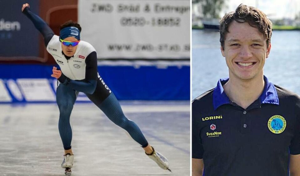 Nils van der Poel chockade en hel skridskovärld med sin tid på 10 000 meter i tyska Inzell i helgen – men inte sig själv. ”Jag är inte förvånad, jag har trott hårt på den träning vi gjort”, säger 24-åringen som nu hoppas åka till sig en plats till VM i februari. Foto: Hans Löfgren och Anne Österberg