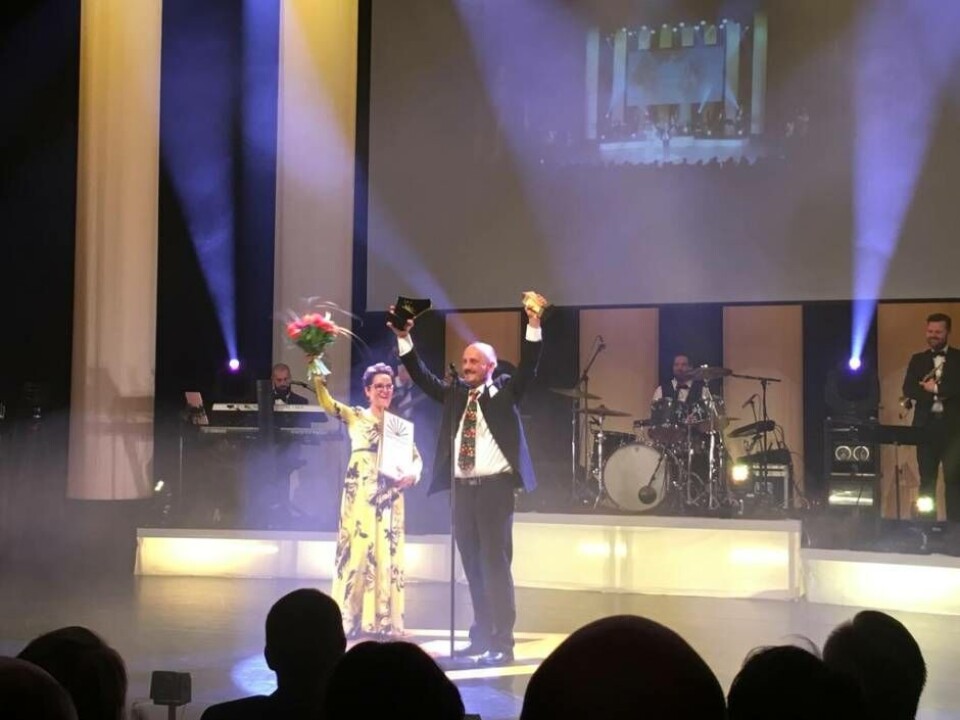 VINNARE. Johan Erberth på Mälardalens Frukt & Grönt får ta emot priset Årets företagare 2017. Foto: FRIDA HELDEMAR
