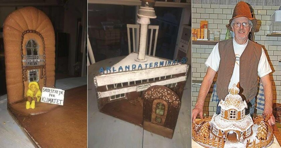 Weine Holmbergs bidrag i tävlingen Pepparkakshus 2020 är en hyllning till Greta Thunberg.