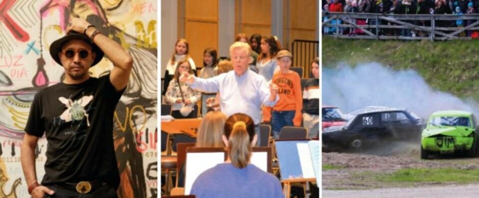 Amador Montes ställer ut på Galleri Soho under konstveckan – Västerås stadsmusikkår och Västerås kulturskolas barnkör spelar på lördag – och fartfylld folkrace både lördag och söndag på Malmabanan. Foto: Privat/Helena Andersson/Mostphotos
