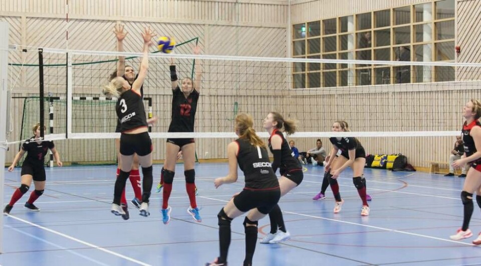 Motståndarna hade ett stort block, som VVK till slut hittade igenom efter en lite trevande start. Foto: VVK