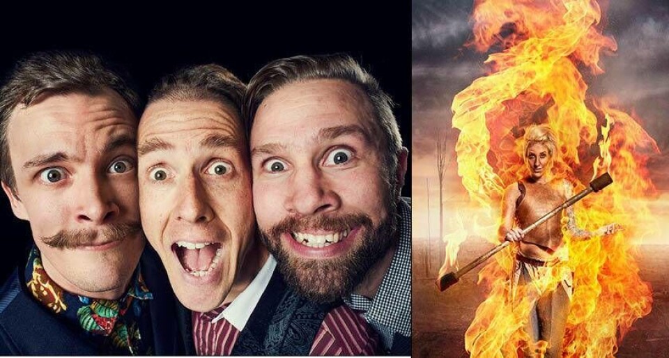 Trix spelar upp sina föreställningar Cirkusdemokrati och Eldstorm i Tillberga. Foto: Gabriel Söderbladh