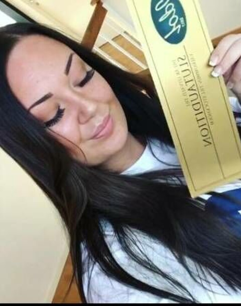 Guldbiljett. Olivia fick med sig den eftertraktade guldbiljetten som garanterar en plats i slutaudition. Foto: Privat