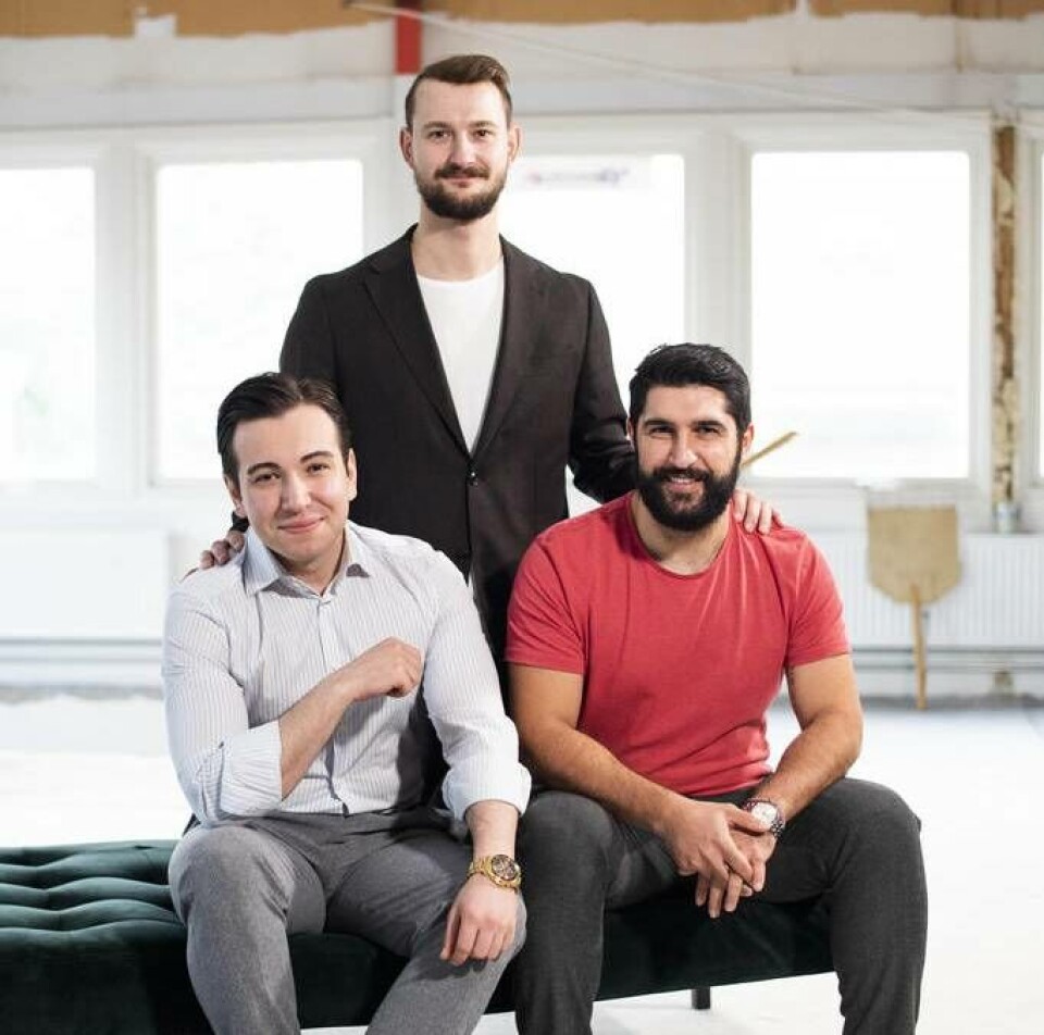 Fahrim Shirinzade, Attila Farkas och Keihan Darvishi är grundarna av Mothership Foto: Mothership group
