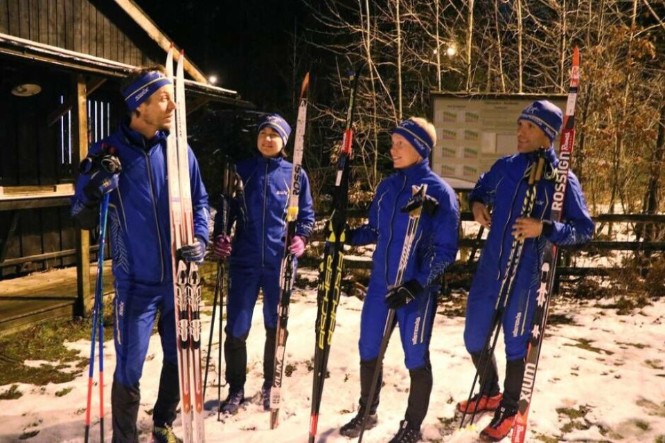 Emil Arnlund, Karin Arvelius, Åsa Wallinder och Antonio Cichetti säger att fet viktigaste är att man hittar den glädje i träningen som de själva känner. Foto: Helena Andersson