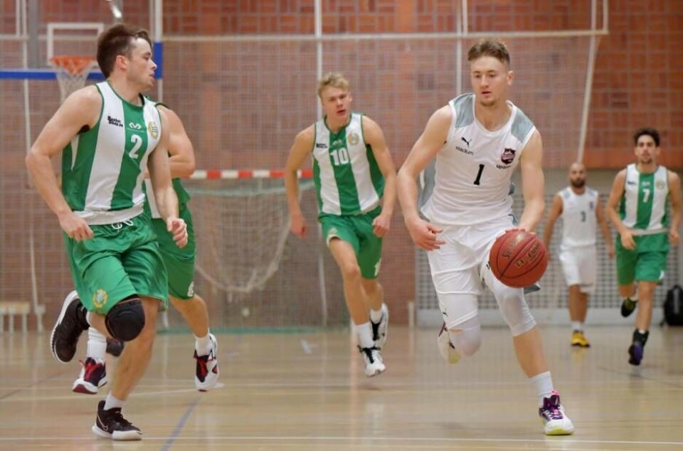 Oskar Ekh blev poängbäst i Aros Basket i 109–71-viktorian mot Hammarby med imponerande 46 poäng. Foto: Bjarnefeldt Photography