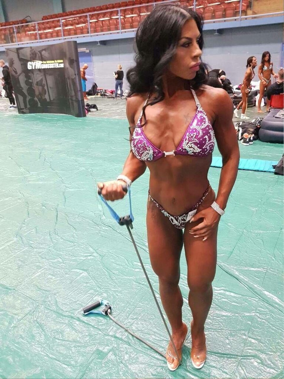 Foto: PrivatPatricia Moscoso Reguerin tillbringar många timmar på gymmet. Foto: Privat