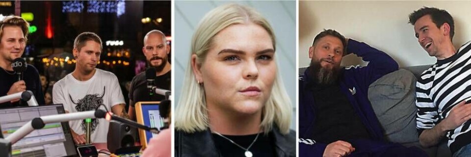 Västeråsare kan prisas. Tappad som barn, Johanna Nordström (ena halvan av podden Ursäkta), samt Erik Rosenberg (tillsammans med Magnus Betnér) för Seriemördarna kan vinna pris på Guldpodden nästa fredag. Foto: SR, Johanna Pettersson och Privat