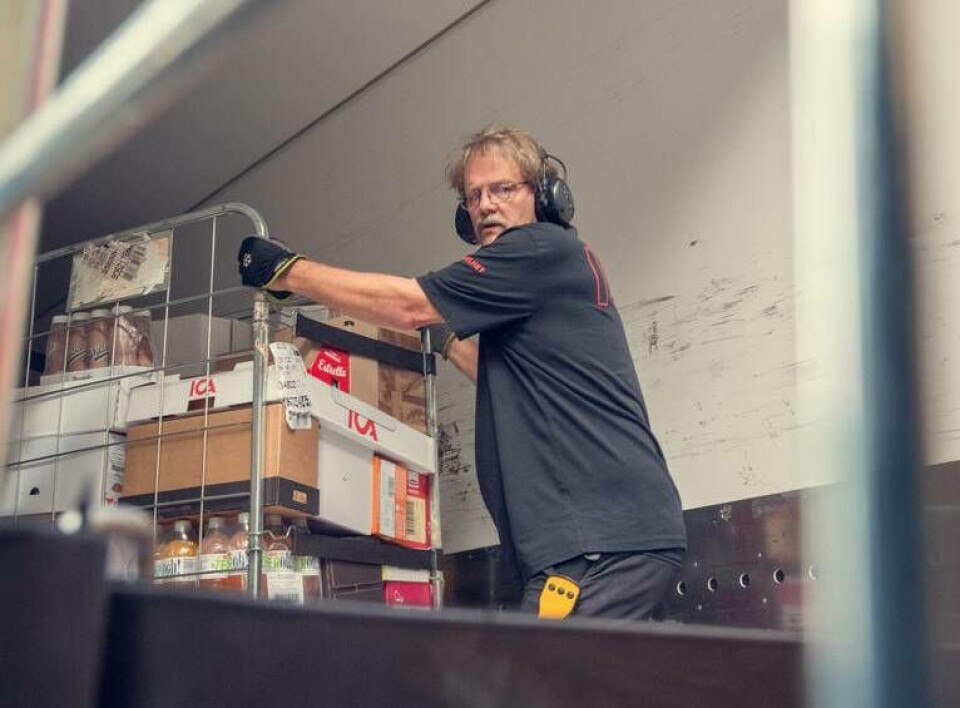 Hårt jobb. Gustaf är inte en främling till fysisk aktivitet. En dags sväng med lastbilen brukar generera 16 000 steg.