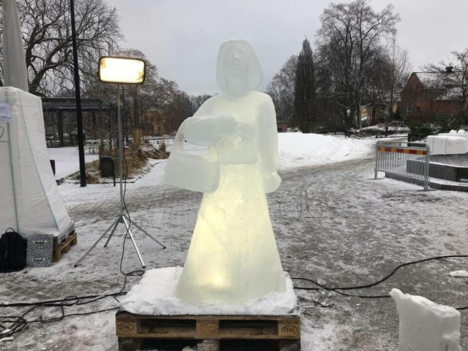 Isskulptur från förra årets 'Västerås i vitt'. Foto: Sofie Tejre