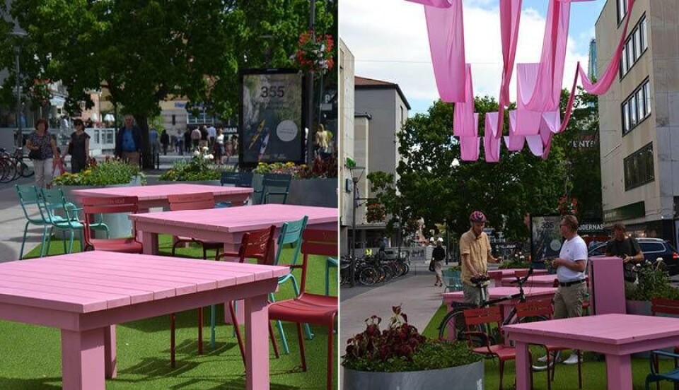Sommartorgen i Västerås city stänger för säsongen. Foto: Jonas Edberg