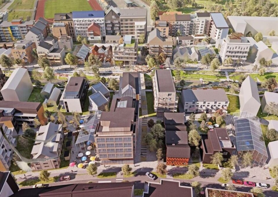 VISION. Så är politikernas drömvision för det framtida området Sätra. Bilden är från Vallastaden i Linköping. Foto: Vallastaden 2017/Okidoki Arkitekter