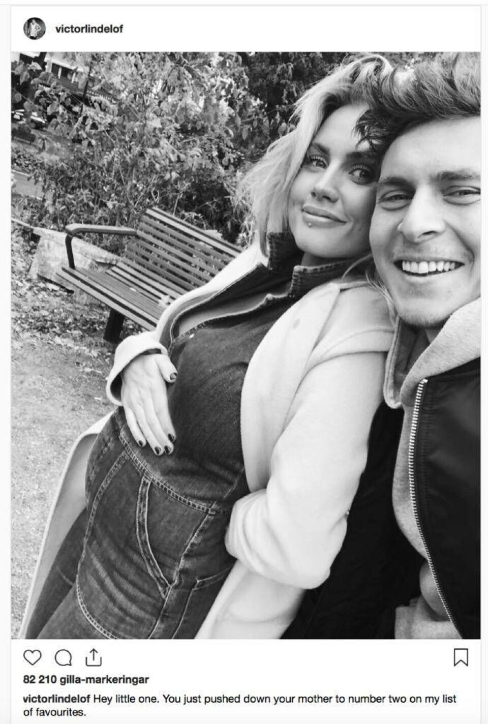 Victor Nilsson Lindelöfs Instagramkonto.