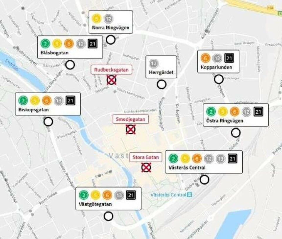 Busstrafiken kommer istället att gå via cityringen. Foto: Region Västmanland