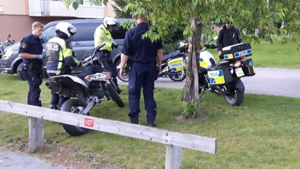 Framförallt är det mopeder som misstänks stulna som beslagtagits. Foto: Polisen×1 / 2Visa bildtextBild 1 av 2