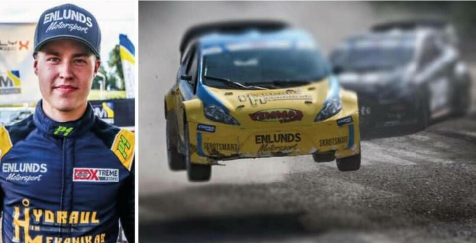 Martin Enlund, Västerås MS, ska köra en nystartad rallycross-serie i USA i höst. Start i Salt Lake City i slutet av september. ”En häftig utmaning”, säger 20-åringen. Foto: Jakub Nitka