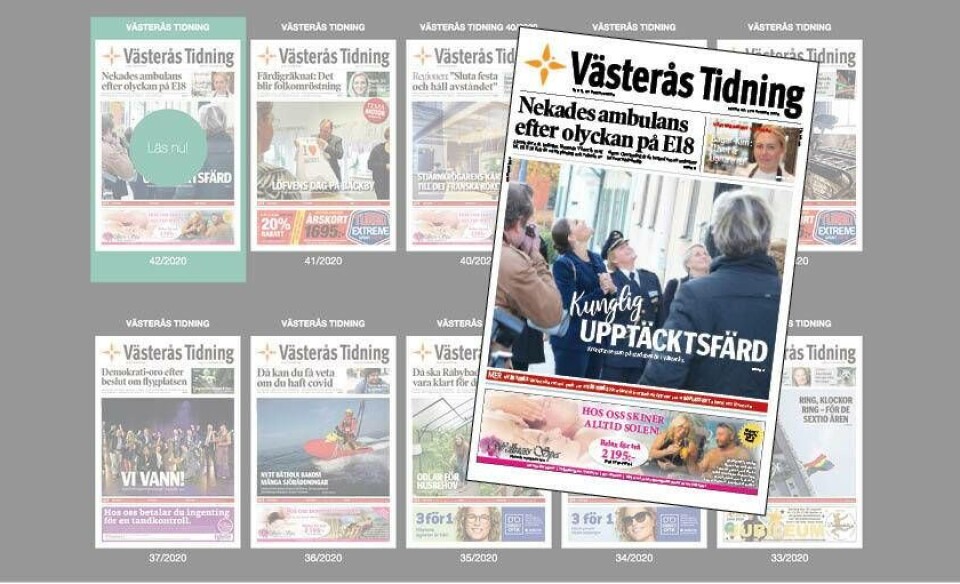 Läs helgens Västerås Tidning som e-tidning