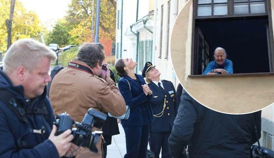 Hjärtligt möte. Västeråsdamen fick en trevlig pratstund med kronprinsessan Victoria.