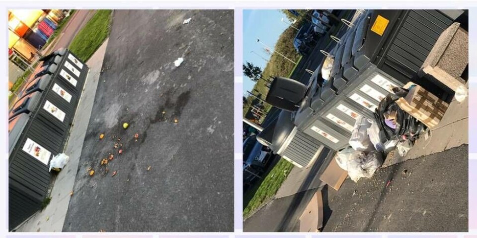 Insändarskribenten har tröttnat på 'griseriet' på nya Nordanby äng. Här är hens bilder från området.