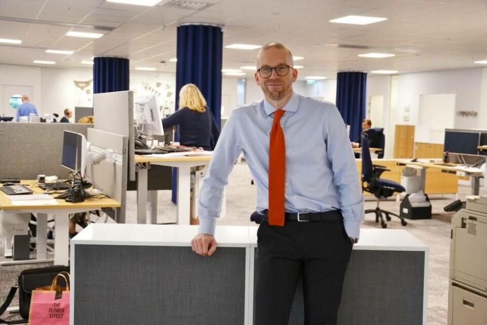 Peter Bergqvist, kontorschef Handelsbanken city är nöjd med de nya lokalerna. Foto: Helena Andersson