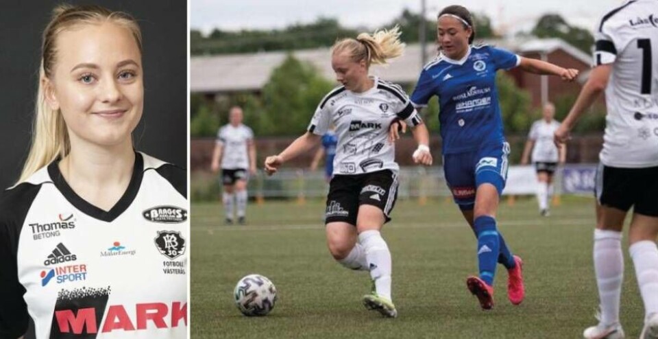 Tindra Andersson byter division 1-fotboll i Sverige och BK30 mot proffsliv i Italien. ”En dröm att få spela fotboll på heltid”. Foto: Jim Ahlerup Tindra Andersson byter division 1-fotboll i Sverige och BK30 mot proffsliv i Italien. ”En dröm att få spela fotboll på heltid”. Foto: Jim Ahlerup