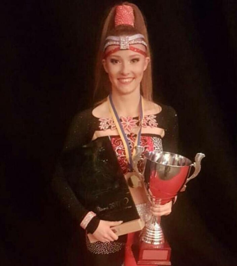 Olivia Kungsman – svensk mästarinna i discodans, vuxenklass. Foto: Privat×1 / 4Visa bildtextBild 1 av 4
