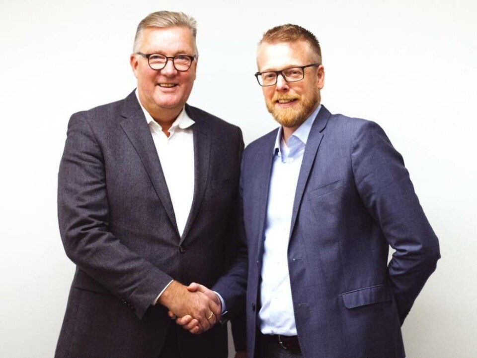 Överens. Mikael Källqvist, vd Bostads AB Mimer och Niklas Gunnar, vd Mälarenergi AB. Foto: Mimer