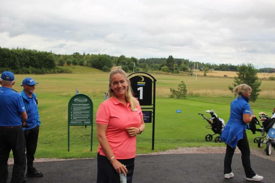 Det var en nöjd tävlingsledare Marielle Fred Piehl som Västerås Tidning träffade under finalvarvet av Västerås Open på Orresta Golfklubb under fredagen. Foto: Jonas Bergkvist