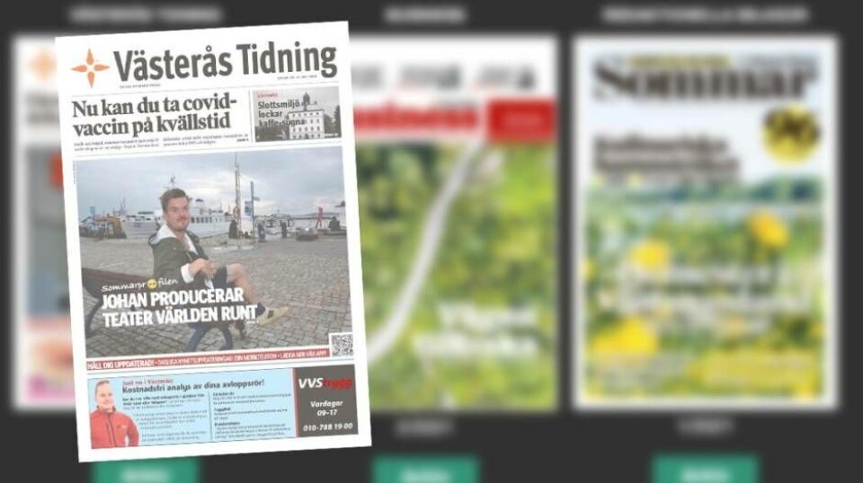 Läs helgens Västerås Tidning som e-tidning