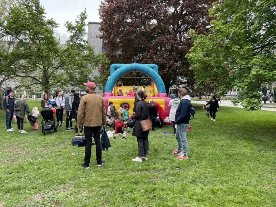 Barnfestivalen. Det var ständig kö till hoppborgarna när Västerås Barnfestival arrangerades i maj.