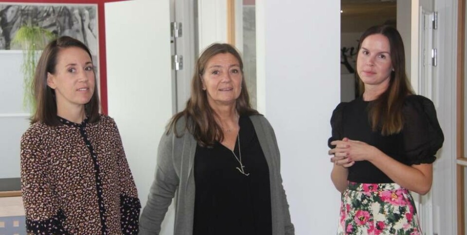 Elin Hellström, Maria Pomberg och Malin Berg på överförmyndarförvaltningen i Västerås och Sala. Foto: Sofie Tejre
