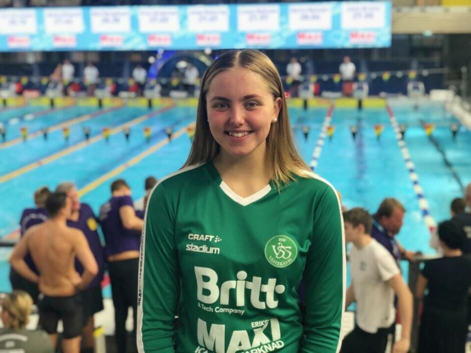 VSS Edith Jernstedt infriade alla högt ställda förväntningar och blev Västerås SM-drottning med tre guld. Framgångar som gjorde att hon togs ut i den svenska truppen till EM i Glasgow i början på december, 17-åringens första internationella seniormästerskap. Foto: Leo Sandberg/VSS