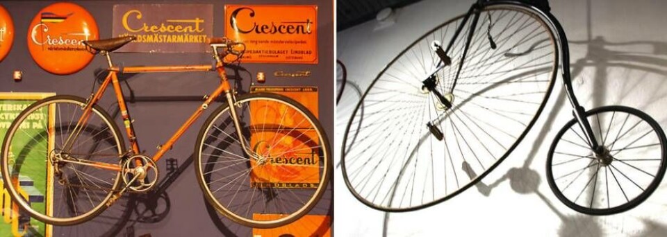 Tidö slotts cykelmuseum rymmer allt från ”världmästarcykeln” till gamla rariteter. Foto: Jonas Bergkvist