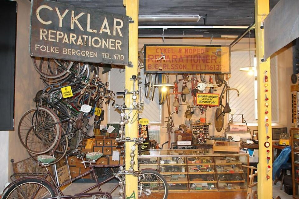 Cykelverkstäderna har fyllt en viktig funktion i många svenska samhällen genom historien och lyfts fram på museet. Foto: Jonas Bergkvist