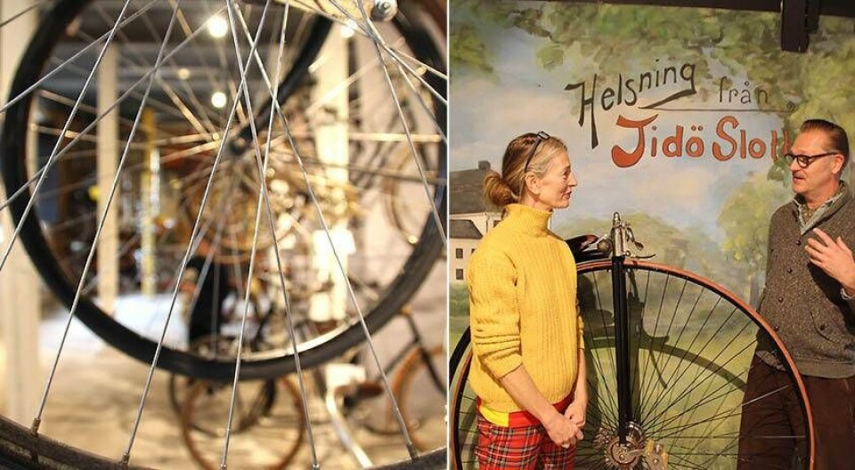 Nu är cykelmuseet på Tidö slott invigt. Foto: Jonas Bergkvist